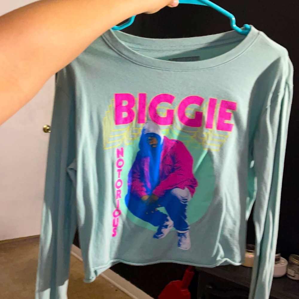 Notorious Biggie long sleeve crop